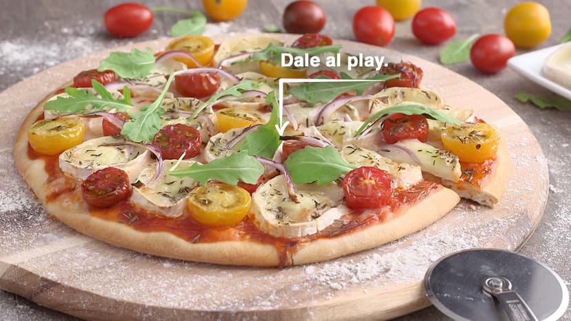 Pizza de queso de cabra