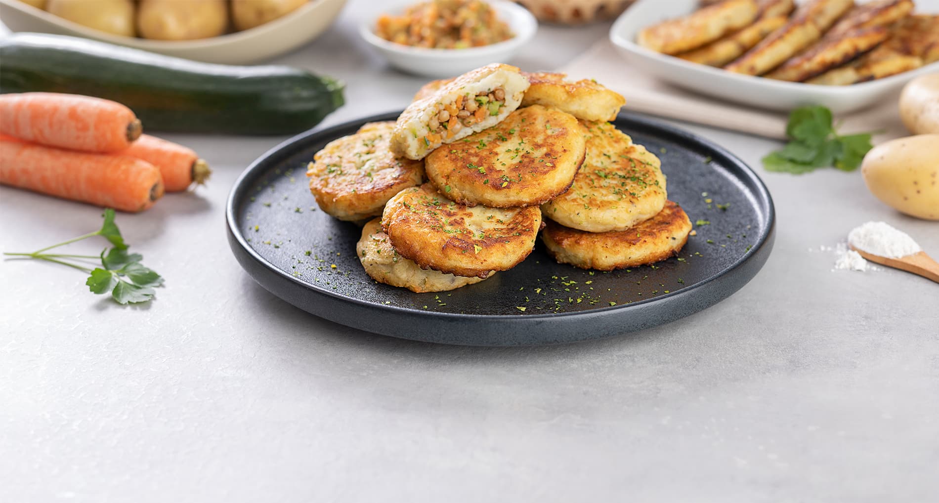 Potato cake vegetariano