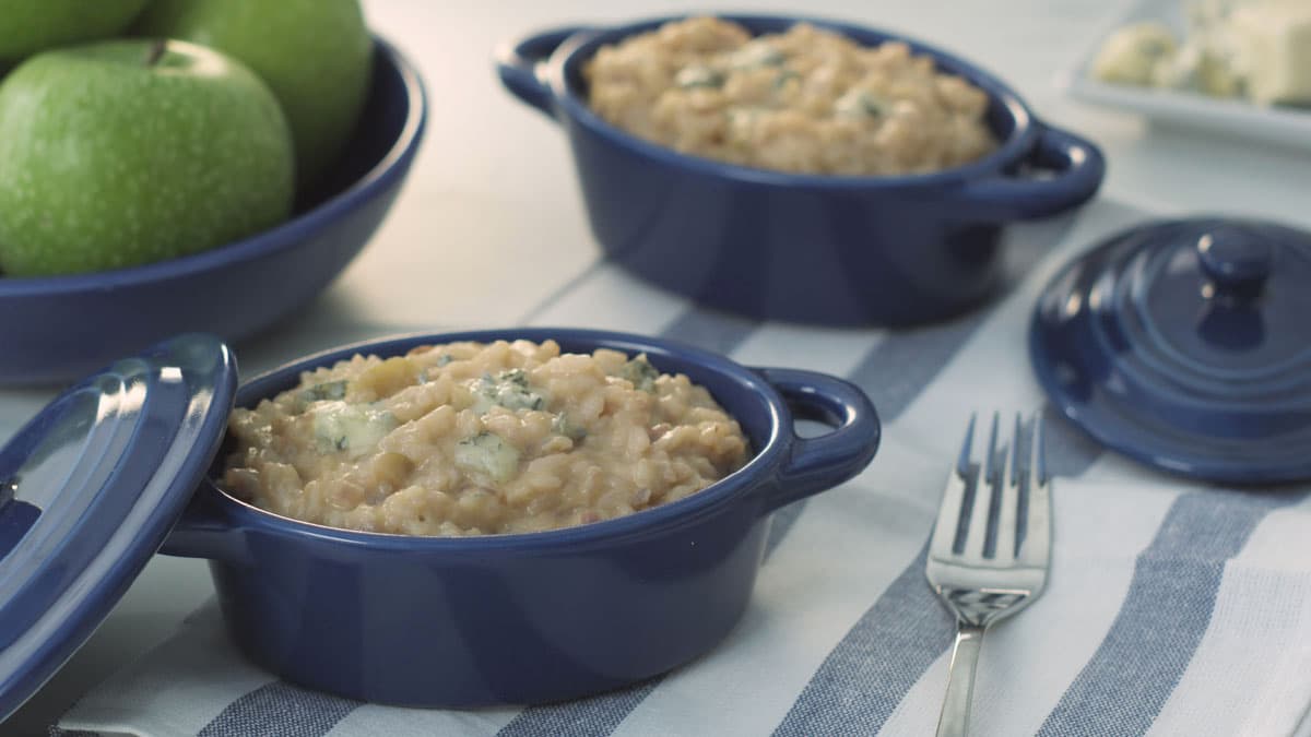 Risotto de manzana y gorgonzola