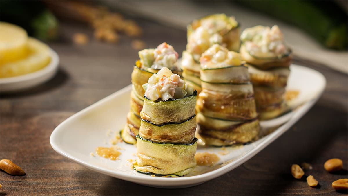 Rollitos de calabacín