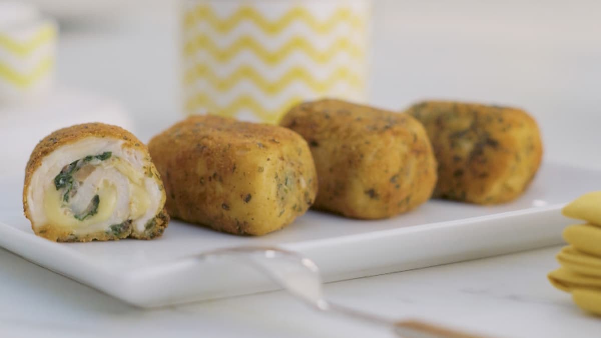 Rollitos de pavo con queso