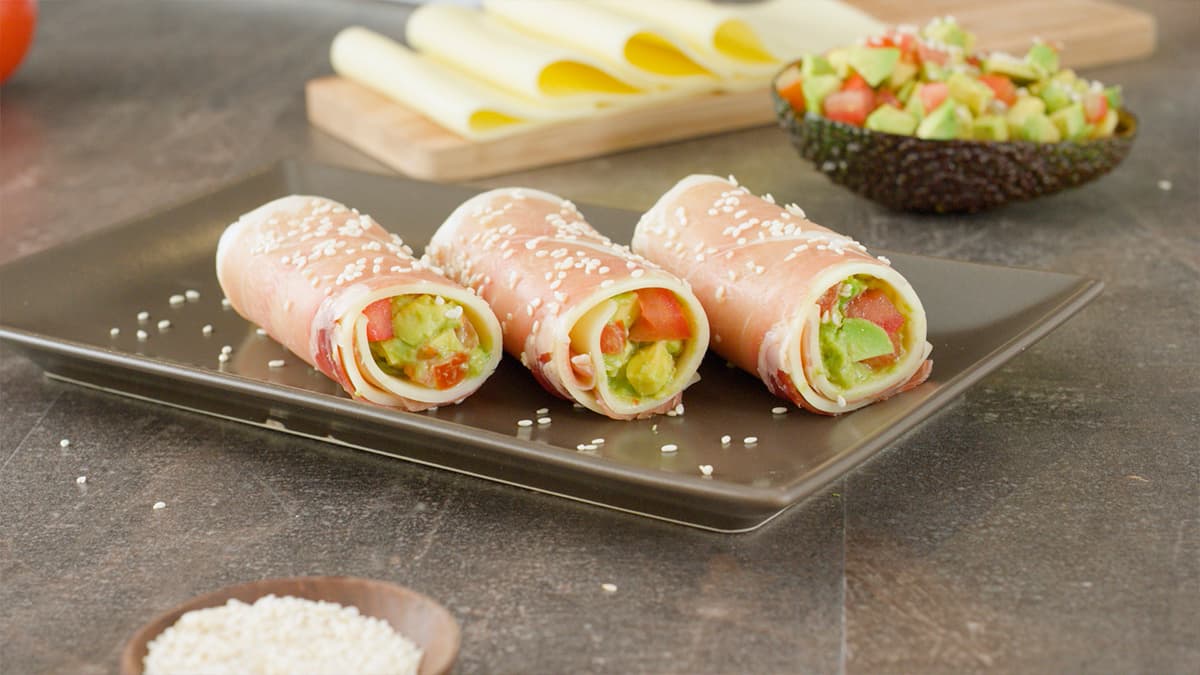 Rollitos de queso y jamón