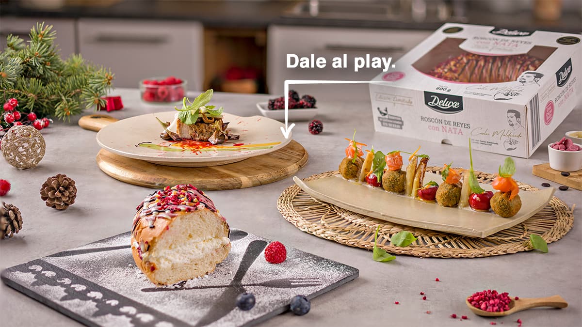 Roscón de reyes y emplatados