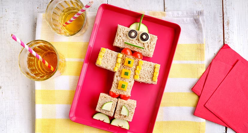 Sándwich vegetal infantil