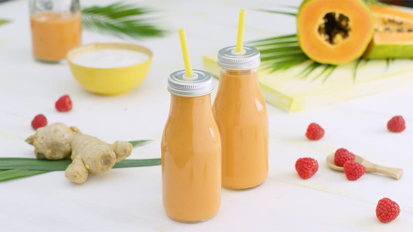 Smoothie de jengibre y papaya