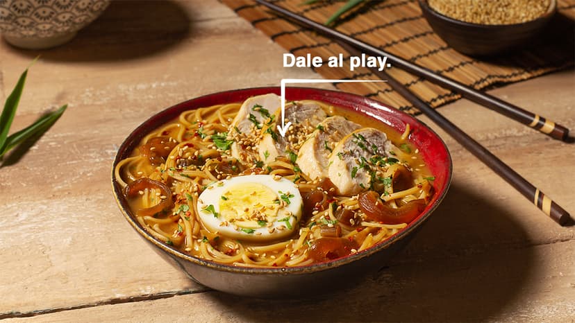 Sopa ramen de pollo