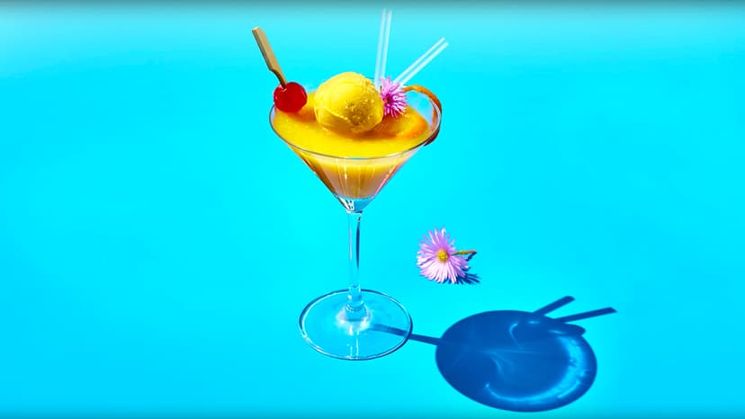 Sorbete de naranja sin alcohol