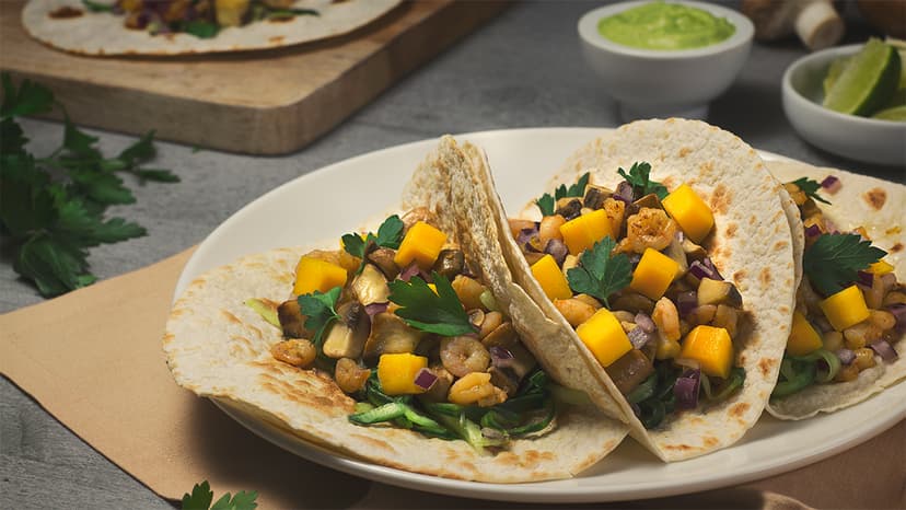 Tacos de champiñones