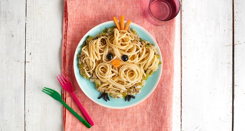 Tallarines con verduras