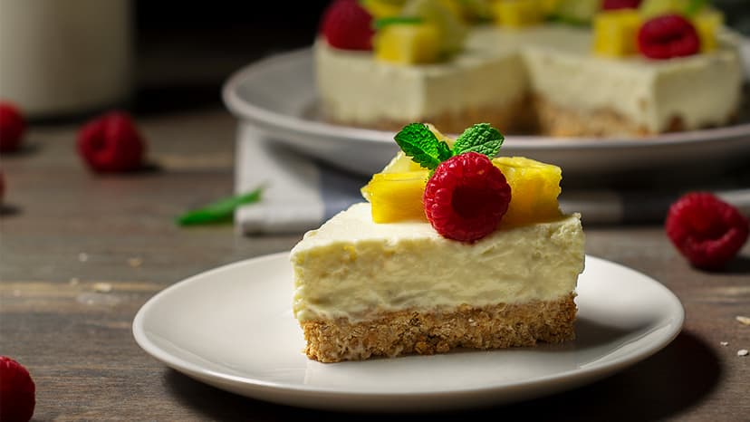 Tarta de piña sin lactosa