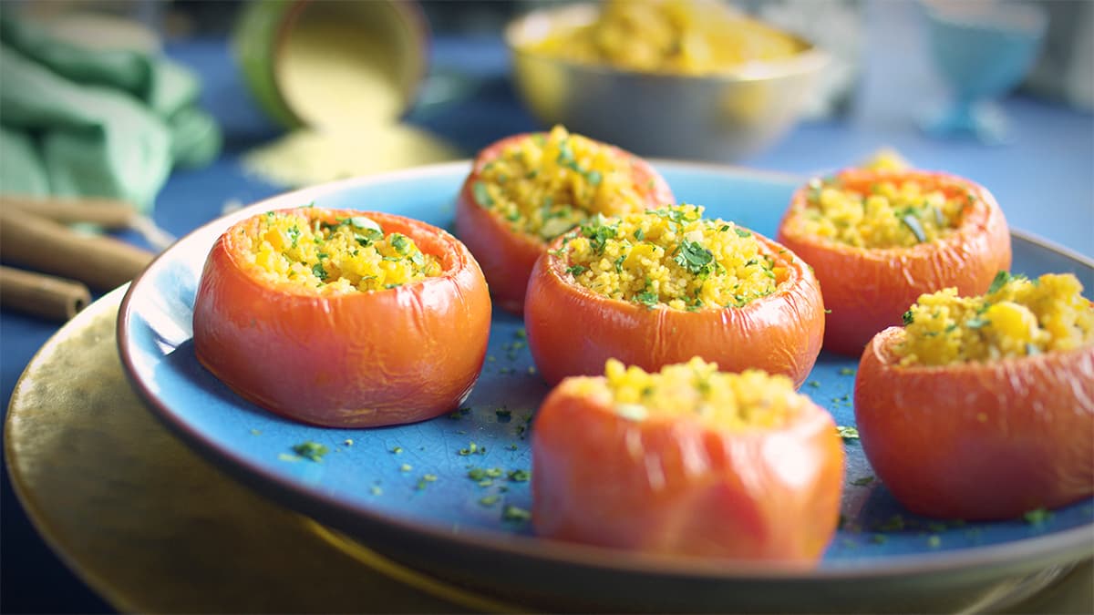 Tomates rellenos de cuscús