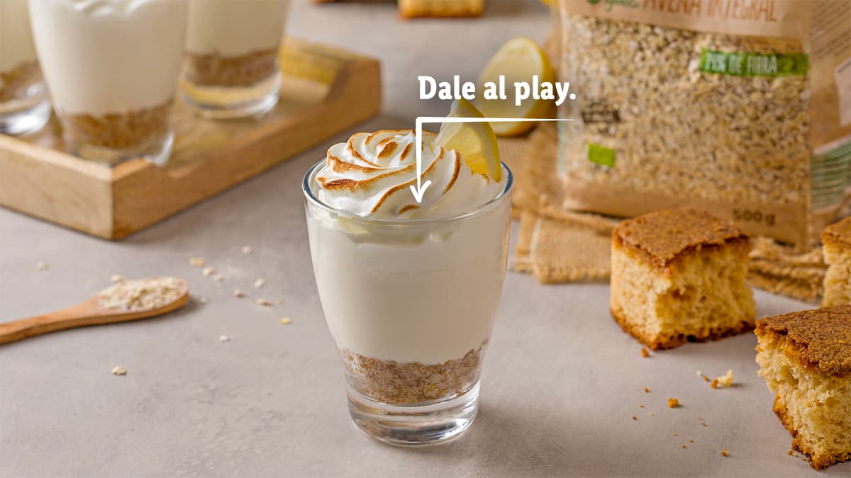 Vasitos de cheescake de limón