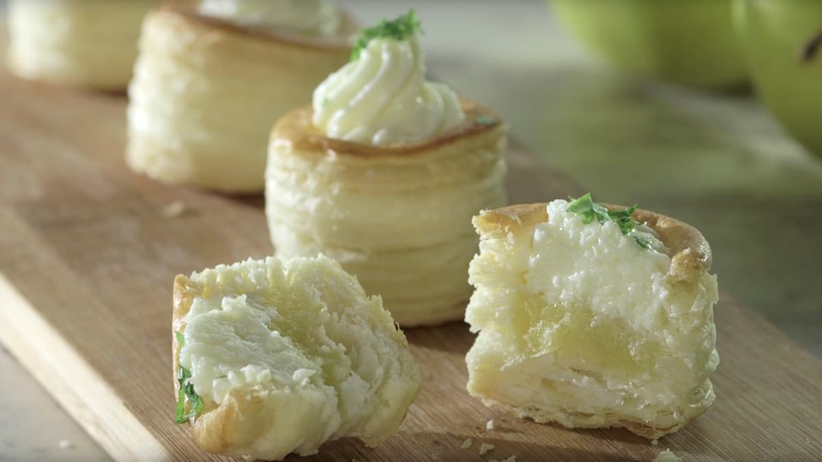 Volovanes de queso de cabra