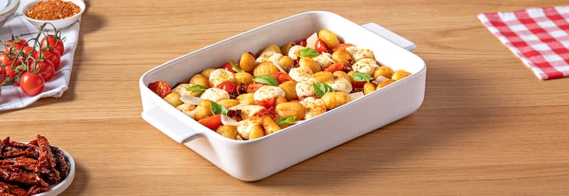 Ñoquis caprese al horno
