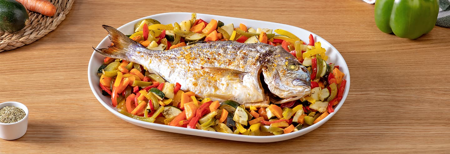 Dorada con verduras