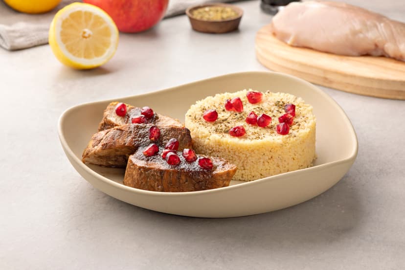 Solomillo en salsa de granada y Pedro Ximénez