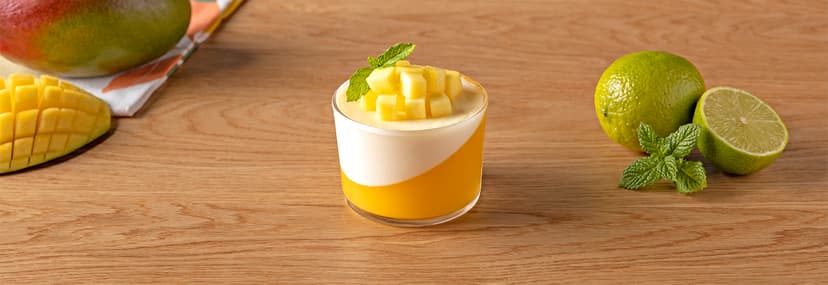 Panna cotta de mango