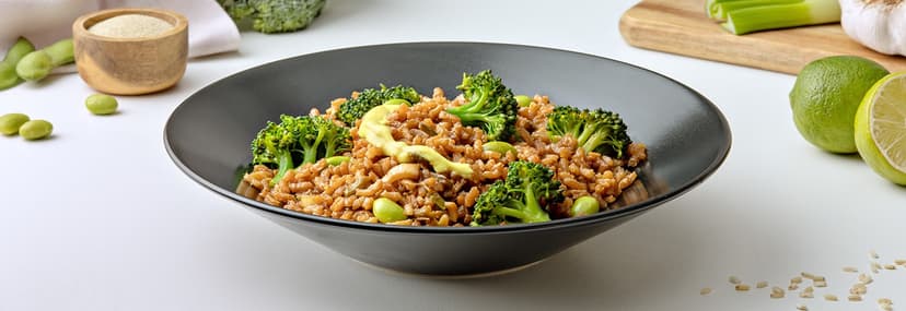 Arroz integral con brócoli