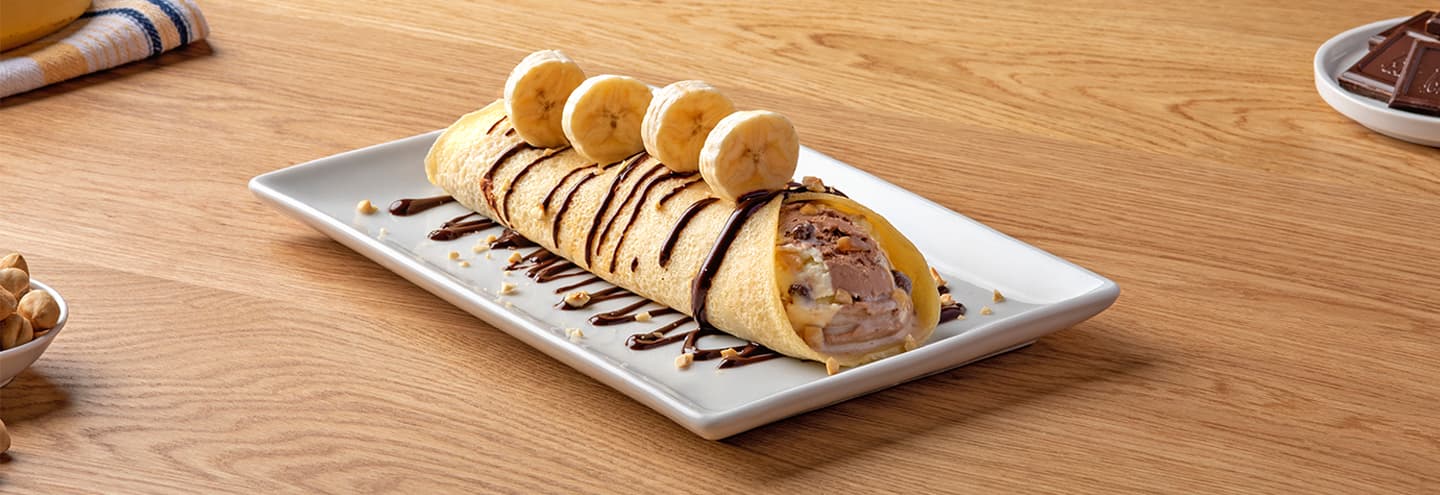 Crêpes con helado