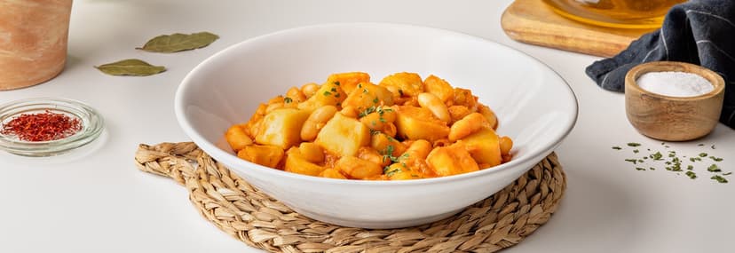 Guiso de sepia con alubias