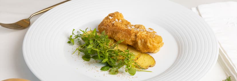 Bacalao con patatas en freidora de aire