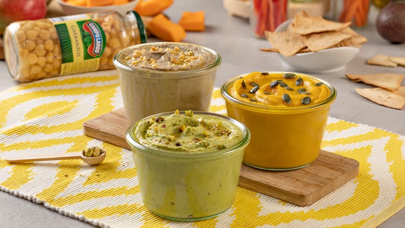 3 Hummus Veganos