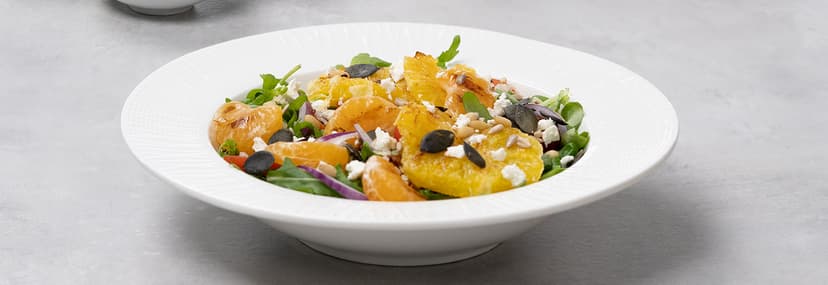 Ensalada templada de naranja y mandarina