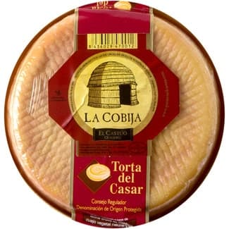 Queso de oveja elaborado con leche cruda DOP Torta del Casar peso aproximado pieza 550 g - La Cobija