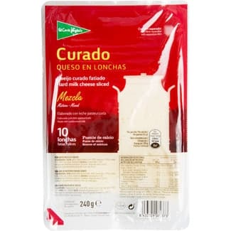 Queso curado mezcla elaborado con leche pasteuerizada en lonchas envase 240 g - El Corte Ingles