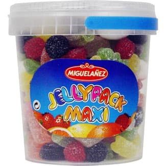Jellypack Maxi caramelos de goma surtidos bote 600 g - Miguelañez