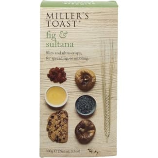 Tostas de higos y pasas estuche 100 g - Miller's Toast