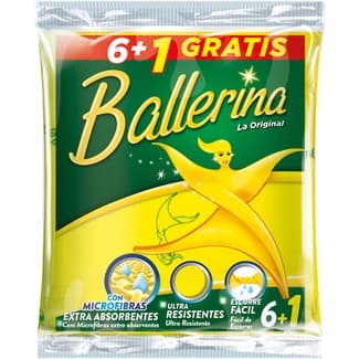 Bayeta amarilla con microfibras extra absorbente paquete 6 unidades - Ballerina