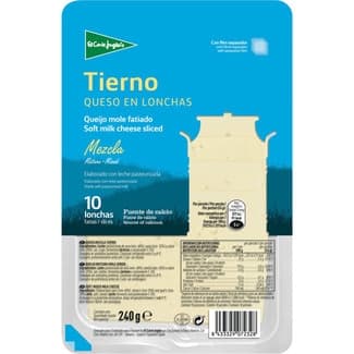 Queso tierno mezcla elaborado con leche pasteurizada en lonchas envase 240 g - El Corte Ingles