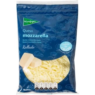 Queso mozzarella rallado de vaca elaborado con leche pasteurizada bolsa 200 g - El Corte Ingles