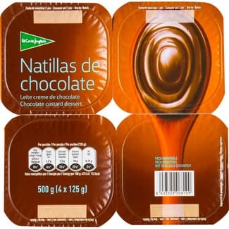 Natillas de chocolate pack 4 unidades 125 g - El Corte Ingles