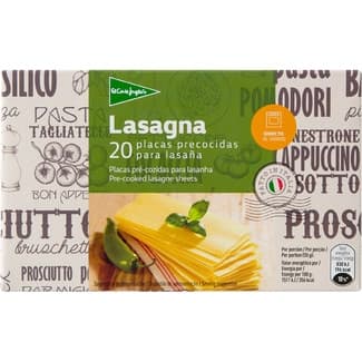 Lasaña 20 placas precocidas caja 250 g - El Corte Ingles