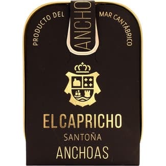 Filetes de anchoa Santoña en aceite de oliva virgen extra 16 piezas lata 50 g neto escurrido - El Capricho