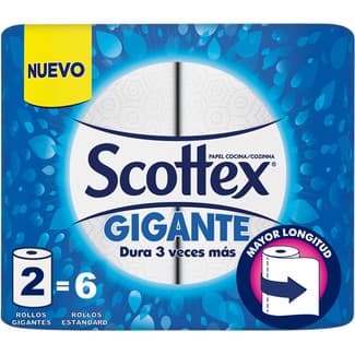 Papel de cocina Gigante 2 capas paquete 2 rollos - Scottex