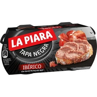 Tapa Negra paté de hígado de cerdo ibérico pack 2 latas 73 g - La Piara