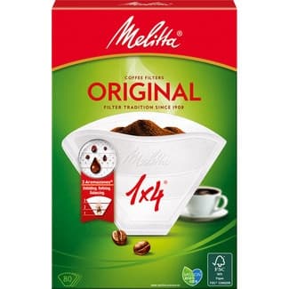 Filtros de café Classic 1-4 tazas bolsa 80 unidades - Melitta