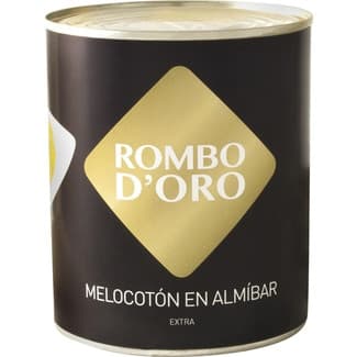 Melocotón en almíbar extra lata 480 g neto escurrido - Rombo D'oro