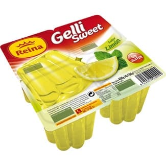 Gelli Sweet gelificado sabor limón sin gluten pack 4 unidades 100 g - Reina