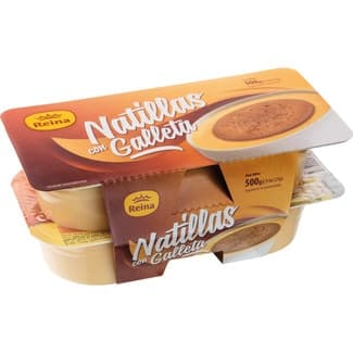 Natillas con galleta pack 4 unidades 125 g - Reina