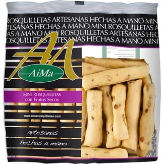 Mini rosquilletas con frutos secos artesanas hechas a mano bolsa 150 g - Aima
