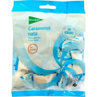 Caramelos duros de nata sin azúcares y sin gluten bolsa 90 g - El Corte Ingles