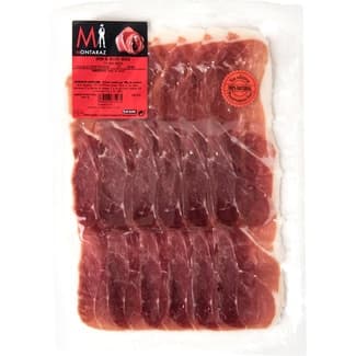Jamón de bellota 100% ibérico en lonchas sin gluten envase 125 g - Montaraz