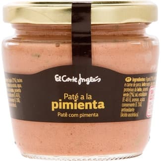 Paté de hígado de cerdo a la pimienta sin gluten frasco 160 g - El Corte Ingles