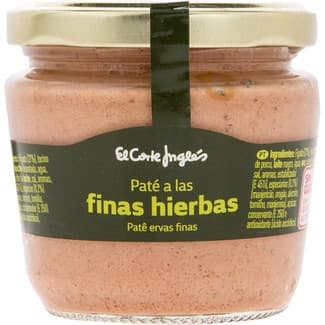 Paté de hígado de cerdo a las finas hierbas sin gluten frasco 160 g - El Corte Ingles