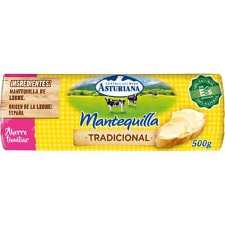 Mantequilla tradicional rulo 500 g - Asturiana