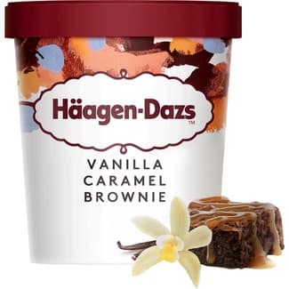 Helado de vainilla con brownie y caramelo tarrina 460 ml - Haagen-dazs